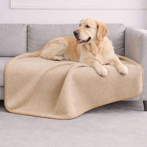 Dreamzie Couverture Chien Imperméable - Voiture, Lit, Canapé, Plaid Chien 100x120cm - Couverture Imperméable Chien en Polaire Réversible & Lavable en...