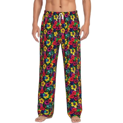 Pantalon de pyjama homme idée cadeau respirant imprimé floral original