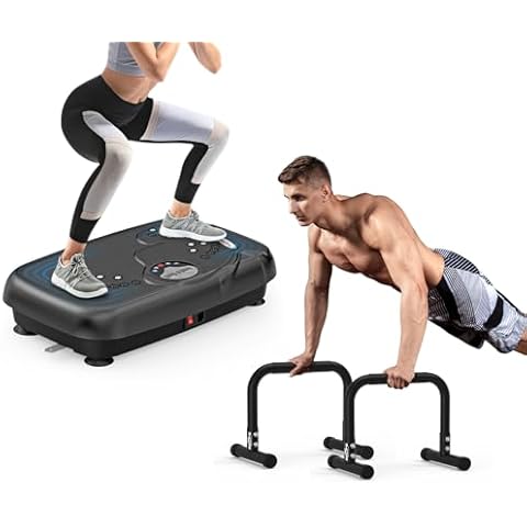 RELIFE Dip Bar Functional Heavy Duty Dip Stands +Vibration Plate Exercise Machine Cover