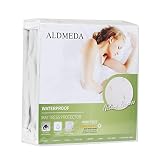 ALDMEDA Nature Bamboo Cooling Waterproof  Mattress Protector  Hypoallergenic  Mattress Cover  Vinyl 