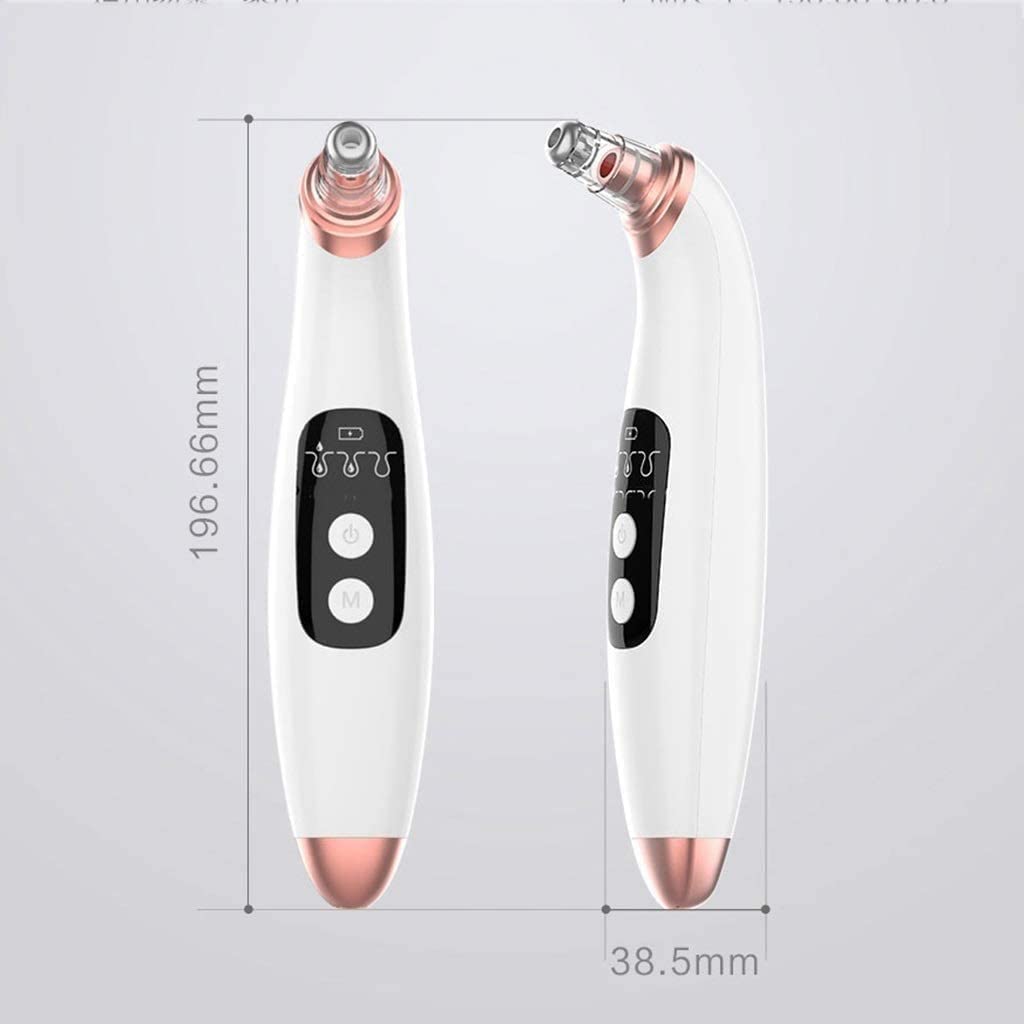 Aspirapolvere for punti neri Aspirapolvere for punti neri Estrattore di comedoni for l'acne Strumento di aspirazione for punti neri ricaricabile USB con 6 sonde for la rimozione dell'acne di pu