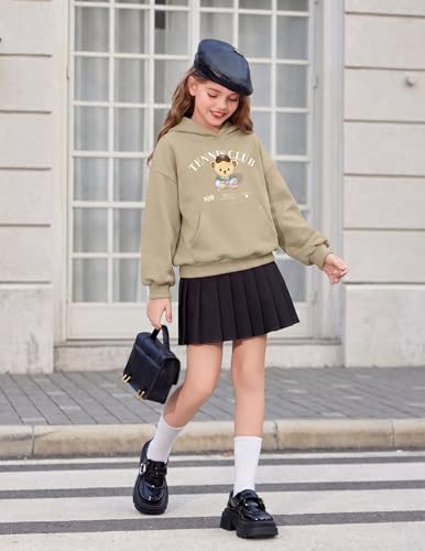 Image of Arshinet Girls 2 Piece Outfits Hoodie Sweatsuit Sets Oversized Sweatshirt and Baggy Fall Fashion Sweatpant with Pockets