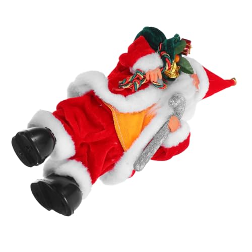Père Noël électrique Kisangel au pied du sapin de Noël familial