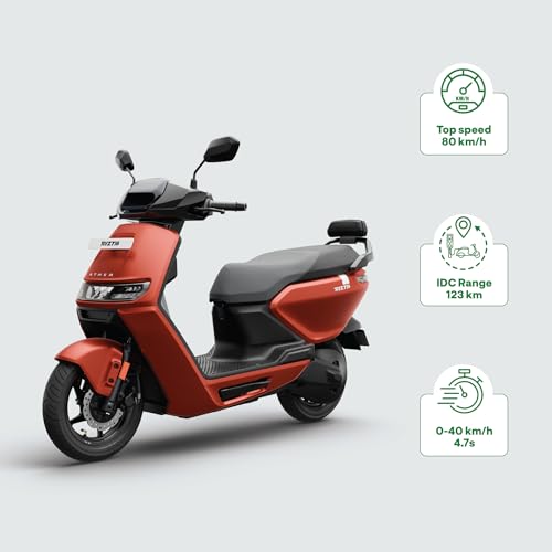Image of Ather Rizta Z (2.7 kWh) Electric Scooter with Ather stack pro in Terracotta Red Mono booking for Ex-Showroom