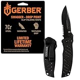 Gerber Gear Swagger Knife, Serrated Edge, Drop Point [31-000594]