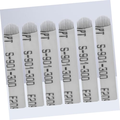 Agujas para cejas Angoily en acero inoxidable para maquillaje permanente y microblading en U 7