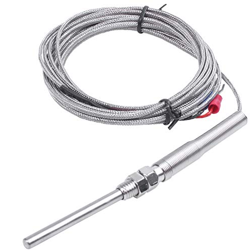 Giuneuow K Tipo 50x5mm 800C Sonda Cable del sensor de temperatura del termopar 9.8 pies 3 Metros