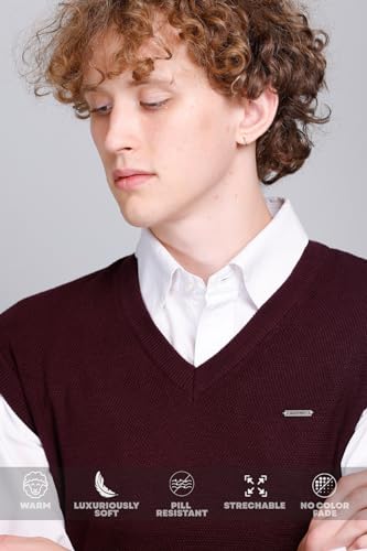 Image of V Neck Cotton Half Sweater for Man Winter Wear - Pullover Sweater for Men