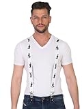 Harrys-Collection Herren Hosenträger mit 4 Clips Zunftmotiv!, Farben:Kaminkehrer