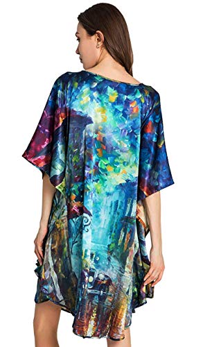 100% Pure Silk nightgowns Batwing Sleeved Classic Sleepwear2
