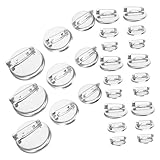 SAFIGLE 90 piezas Bases para Broches DIY Bandejas Decorativas con Pasadores Accesorios para Manualidades y Corsages Surtido para Joyería y Costura