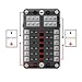 12-Way Fuse Block With ground, 12 Circuit ATC/ATO Fuse Box Holder with negative bus, Protection Cover & LED Light Indication, Bolt Terminals, 70 pcs Stick Label, For Auto Marine, Boat,With 24 pcs Fuse