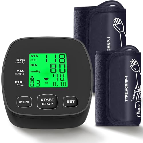 iEarve Blood Pressure Monitor for Home Use Upper Arm Wide Range Cuff Fits Pediatric to Large Adult Easy to Use Accurate Systolic Diastolic Readings Includes USB Cable & 4 AAA Batteries