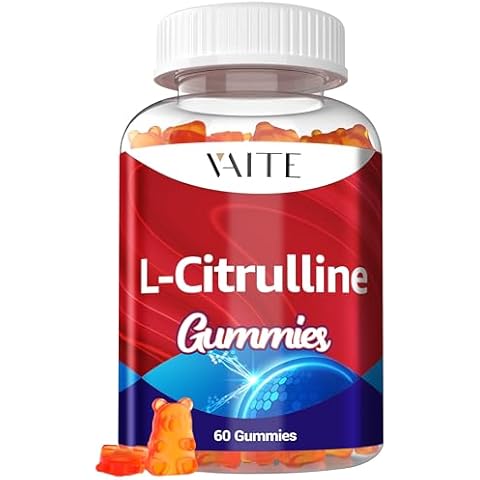 L Citrulline Gummies for Men - Powerful Vasodilator with Calcium, 1600mg per Serving, Extra Strength, Boosts Nitroxyl and Nitric Oxide Production, Supports Energy and Endurance, 60 Chewable Gummy Cover