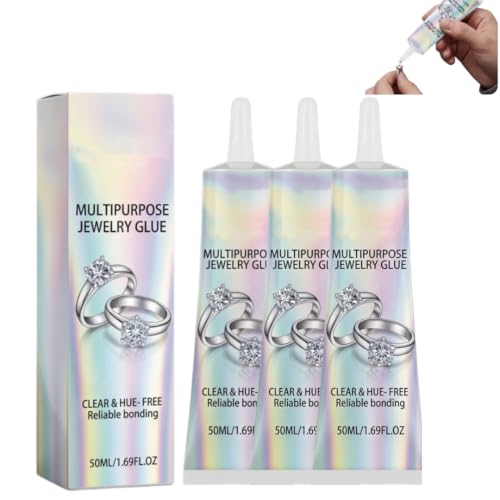 Pegamento para joyería transparente de alta fijación y secado invisible pack de 3