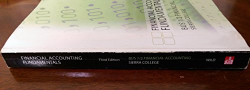 FINANCIAL ACCOUNTING FUNDAMENTALS: BUS 1/2 Fina... 0077659740 Book Cover