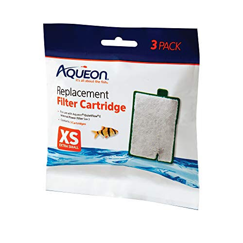 Aqueon 100106415 QuietFlow Filter Cartridge, X-Small, 3-Pack,Black