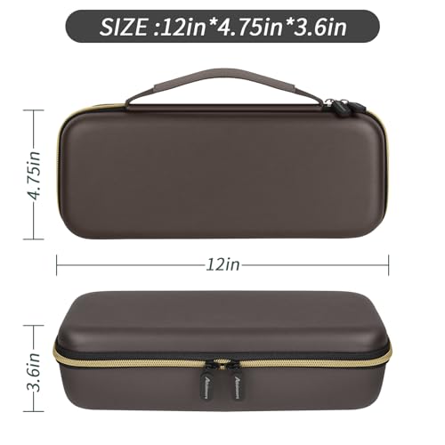Image of Steamer Case Compatible with Jack & Rose /for FEPPO /for Nesugar /for Kssvzz Portable Steamers, Handheld Iron Carrying Storage Bag Organizer with Mesh Pocket for Accessories-Brown
