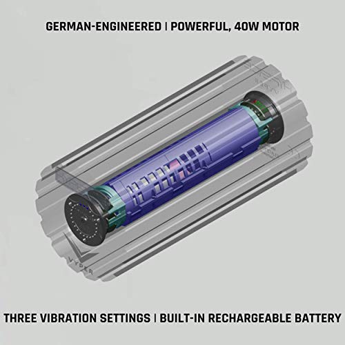 Hyperice Vyper 2.0 Rolo de ginástica vibratório de alta intensidade, Preto