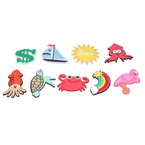 Kikumi 9pcs Bolsa de Playa Accesorios de Encanto Decoraciones Inserto de Inserto Adjuntos para Accesorios de Bolsas de Bolsas de Playa
