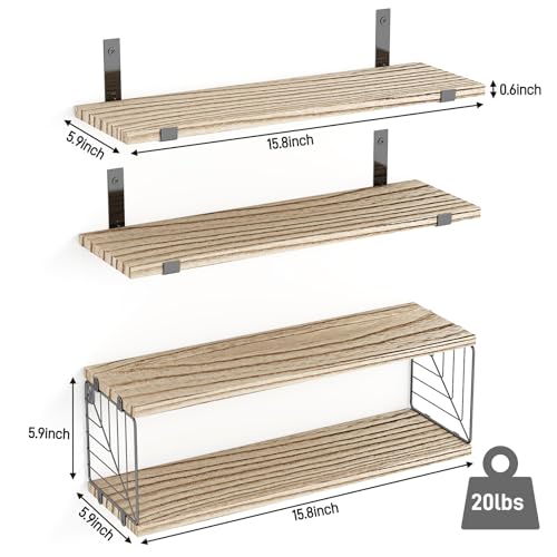 Fixwal FIXWAL706111140 3+1 Tier Bathroom Floating Shelves Over Toilet thumb #2