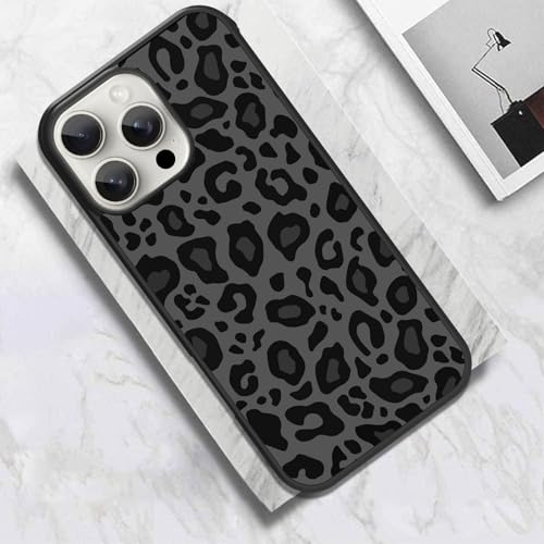 Image of KANGHAR Case Compatible with iPhone 16 Plus,Black Leopard Design | Tire Texture Non-Slip +Shockproof Rugged TPU Protective Case for iPhone 16 Plus 6.7 Inch