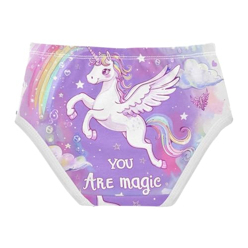 Cute Unicorn Underwear Toddler Girl, Cotton Underwear for Girls, 2T–8 Years2