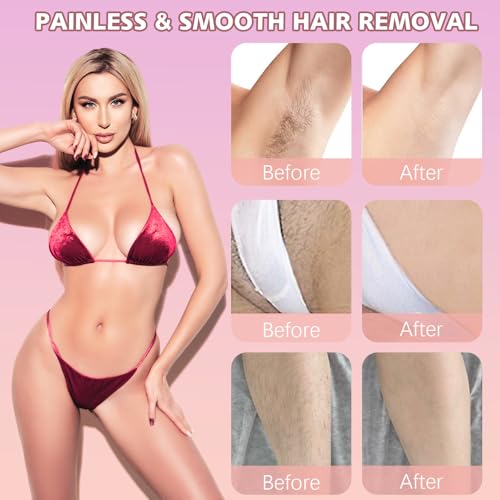 Bikini Trimmer for Women, 2 in 1 Dual-Head Electric Shaver for Women Pubic Hair, Waterproof Wet/Dry Use Body Hair Trimmer and Face Razors, Rechargeable Hair Removal for Bikini Legs Face Underarm Arm - image 4
