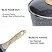 JEETEE Pots Nonstick, 1.5 Quart & 2.5 Quart Induction Granite Coating Saucepan Sets with Glass Lid & Pour Spout, PFOA Free (Grey, 4pcs Pots Set)