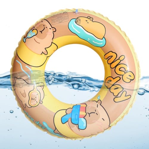 Flotador de Capibara caricaturesco de PVC hermético para piscina