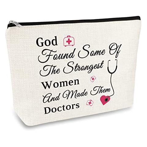 Doctor Gifts Doctor Makeup Bag for Women Doctor Thank You Appreciation Gifts Inspirational Gift for Doctor Cosmetic Bag Medical Graduation Gifts Retirement Birthday Gift for Doctor Travel Toiletry Bag Cover