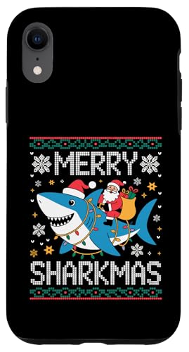 Merry Sharkmas AO[Z[^[ T^ CfBO V[N Cgt X}zP[X iPhone XR p