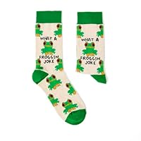 Urban Eccentric Unisex What A Froggin Joke Socks | Gift | 1 Pair | Cotton | Premium Socks | Novelty | Gifts
