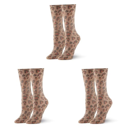 HUE Women's Leopard Trouser Sock