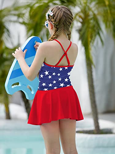 Image of Girls Tankini Swimsuit Two Piece Bathing Suit with Adjustable Strap 3-13 Years