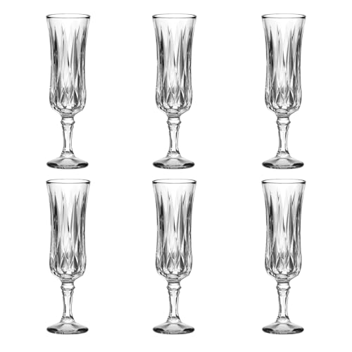 La mejor selección de Juego de copas - 5 favoritos. 49 Vittori Juego de 6 Copas de Cristal Labrado 155 ml, Copas de Vino, Champagne Vicenza