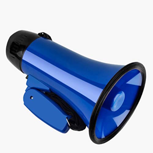 Garneck Megaphone Speaker Adjustable Volume for Football Soccer Baseball Hockey Basketball Cheerleading Fans Coaches Safety Drills (Blue)