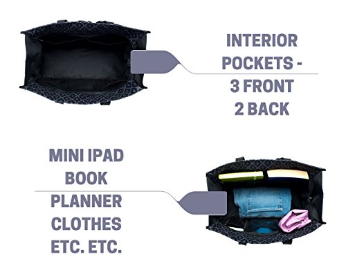 Utility Tote with Pockets & Compartments - Perfect Nurse, Teacher & Work Bag4