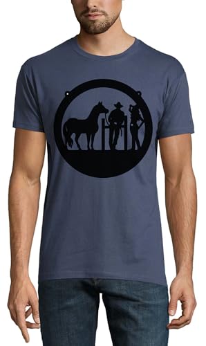 T-shirt Cowboy en coton haut de gamme texture denim pour homme