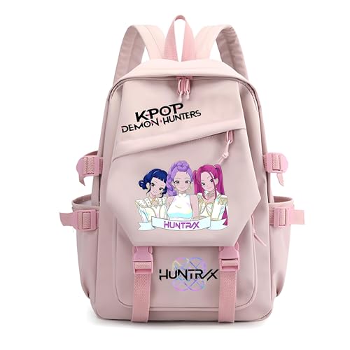 YiLianDa Mochila KPop Huntrix – Mochila Escolar Adolescente de Gran Capacidad con...