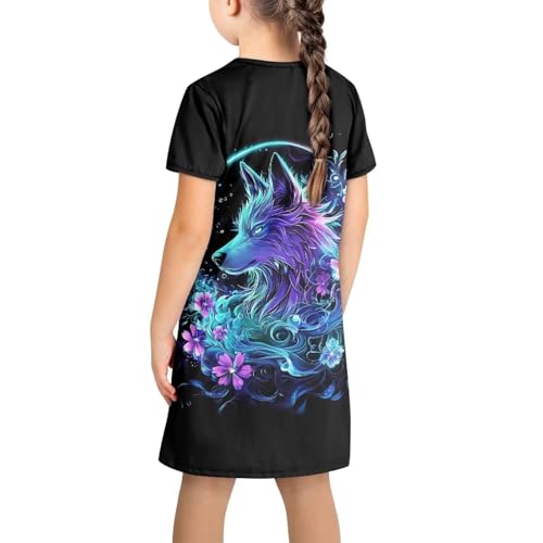 Summer Short Sleeve Nightgowns with Side Pockets Causal Knee Length Loungewear2