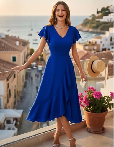 Image of DRESSTELLS Women's Cocktail Dresses 2026, Formal Fall Wedding Guest Dress