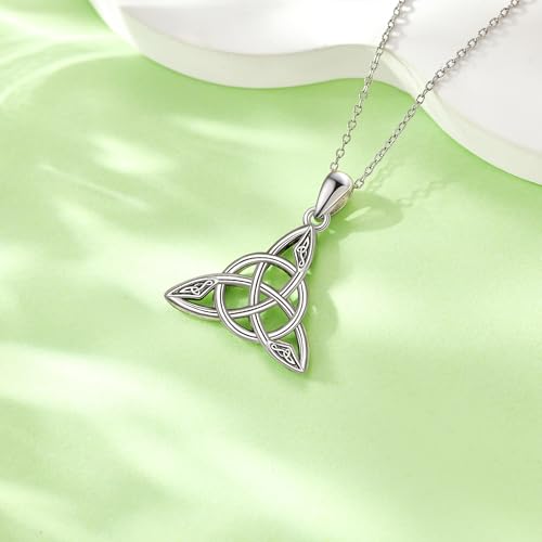Nœud de la trinité celtique collier en argent symbole d'amour - 4