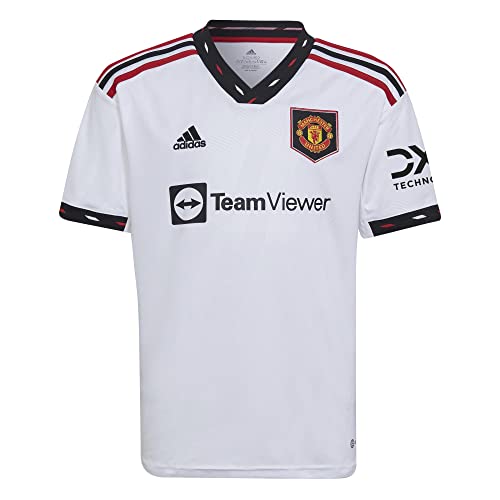 Manchester United Jungen Saison 2022/23 Offizielle Auswärtstrikot Trikot, Weiß, 7-8 Jahre EU