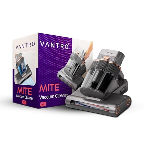 Image of VANTRO Dust Mite Remover Mattress Vacuum Cleaner | 700W | UV-C Light | 16KPa Suction| 60C Hot Air & Ultrasonic | Handheld Corded Bed Vacuum for Dust & Allergen Removal, Black