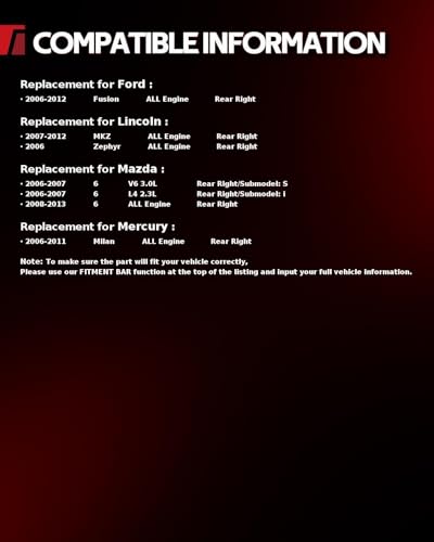 Image of Torchbeam Rear Brake Caliper Right for Ford 2006-2012 Fusion, Mazda 2008-2013 6, Lincoln 2007-2012 MKZ, Rear Right Caliper Replace # 18B5003