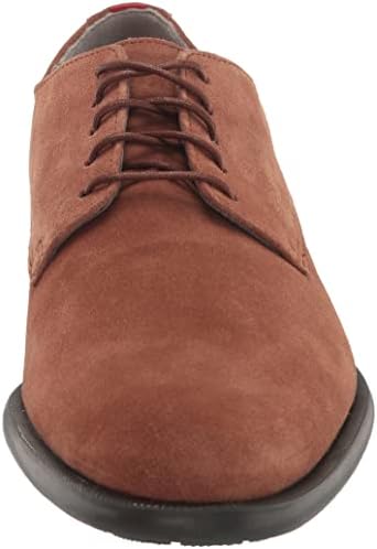 HUGO Smooth Suede Lace up Derby Dress Shoe Chestnut Brown | Image 1