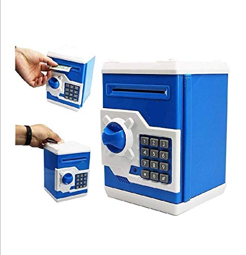Image of Cable World Money Safe ATM Kids Piggy Savings Bank with Electronic Lock Piggy Bank ATM with Password (Assorted Color) (Multi Design)