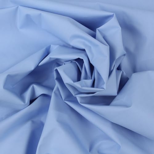 Stoff Meterware Dupion Seide - 1 Meter, Elegant, Edel, Kleidung, Bluse, Hemd, Kleid, Kinder, Baby, Heimtextilien, Kissen, Vorhänge, Tischdecken, Deko, Bettwäsche, Accessoires (Hellblau)