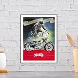Size - 12x8 inch(30x20cm) Plaque en aluminium rétro Norton Motorcycle, cadeau fantaisie pour garage